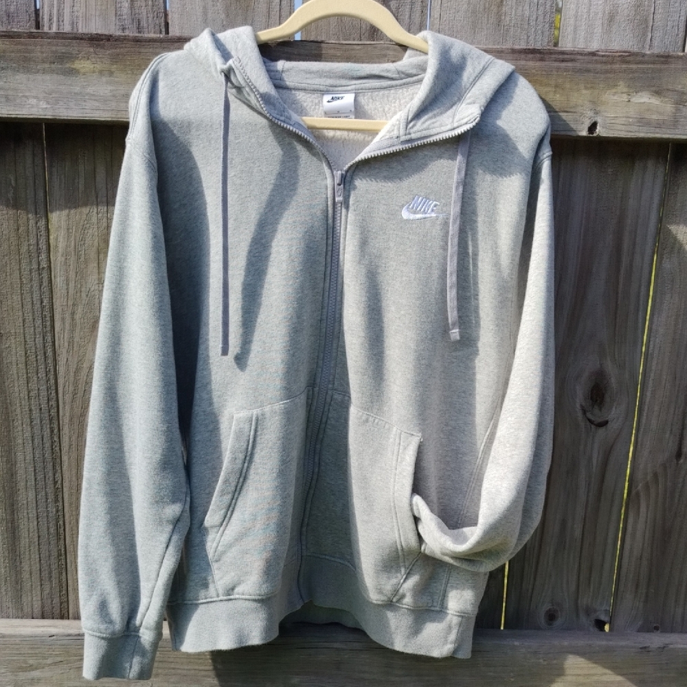 Nike Heather Gray Full-Zip Hoodie